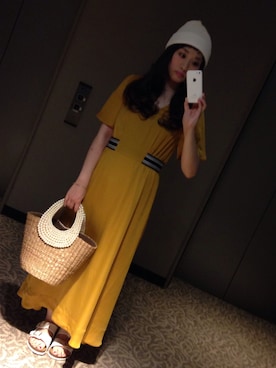 「ancheri（アンシェリ）のアイテム」を使った、ciii さん（レディース・157cm）の夏コーディネート