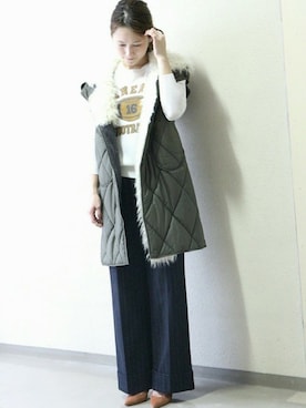 「TELA（テラ）のアイテム」を使った、chicaさん（レディース・165cm）の秋コーディネート