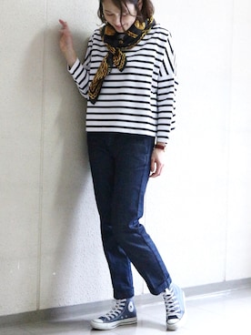 「upperhights（アッパーハイツ）のアイテム」を使った、chicaさん（レディース・165cm）の秋コーディネート