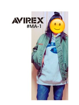 Chihiroさんの「avirex/アヴィレックス/MA-1B CLASSIC/　MA-1クラシック」を使ったコーディネート