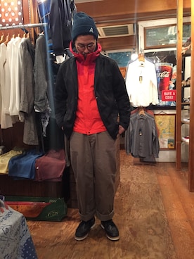 「Jackman（ジャックマン）のアイテム（ジャケット/アウター）」を使った、Shunsaku Washitakeさん（メンズ・171cm）の春コーディネート