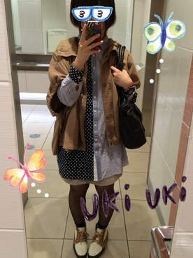 「AS KNOW AS PINKY（アズノゥアズピンキー）のアイテム（その他アウター）」を使った、___ayaka.さん（レディース・162cm）の秋コーディネート