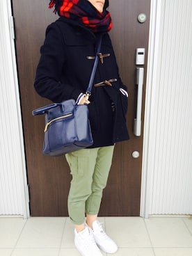 「JOURNAL STANDARD relume（ジャーナルスタンダード　レリューム）のアイテム（ダッフルコート）」を使った、natsuさん（レディース・158cm）の冬コーディネート
