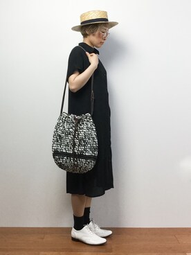 「チャイハネ（チャイハネ）のアイテム（ショルダーバッグ）」を使った、ひいこさん（レディース・154cm）の夏コーディネート