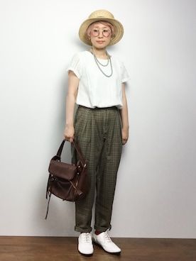「3wayバッグ」｜ひいこさん（レディース・154cm）の夏コーディネート