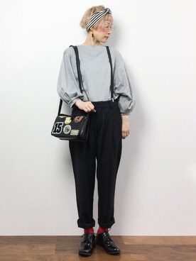 「バルーンスリーブ」｜ひいこさん（レディース・154cm）の夏コーディネート