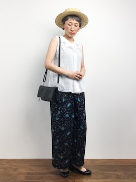 「BEAMS LIGHTS（ビームスライツ）のBEAMS LIGHTS / オリタタミ 5ポケット ショルダーバッグ（ショルダーバッグ）」を使った、ひいこさん（レディース・154cm）の夏コーディネート