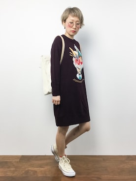 「SUNDUCK（サンダック）のアイテム」を使った、ひいこさん（レディース・154cm）の秋コーディネート