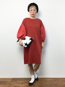 「バルーンスリーブ」｜ひいこさん（レディース・154cm）の秋コーディネート