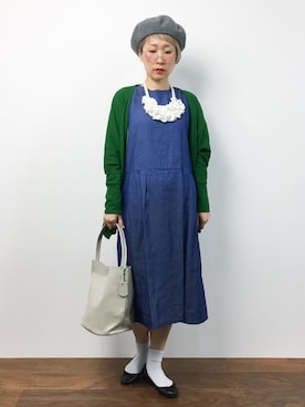 「HELIOPOLE（エリオポール）のアイテム（ワンピース/ドレス）」を使った、ひいこさん（レディース・154cm）の秋コーディネート