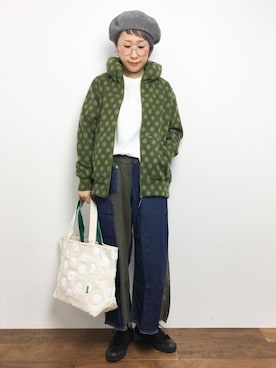 「mercibeaucoup,（メルシーボークー）のアイテム（ブルゾン）」を使った、ひいこさん（レディース・154cm）の秋コーディネート