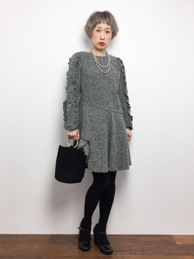 「Luz Llena (NEY)（ラズレナニー）のアイテム（バッグ）」を使った、ひいこさん（レディース・154cm）の秋コーディネート