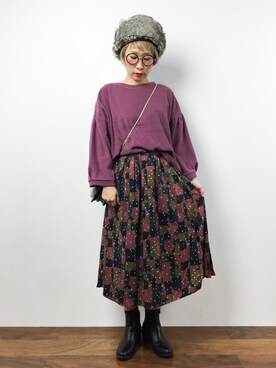 「バルーンスリーブ」｜ひいこさん（レディース・154cm）の秋コーディネート