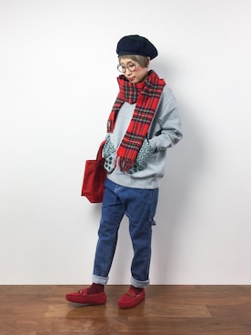 「タータンチェック」｜ひいこさん（レディース・154cm）の秋コーディネート