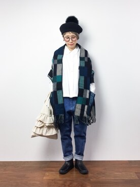 「chambre de charme（シャンブルドゥシャーム）のアイテム（バッグ）」を使った、ひいこさん（レディース・154cm）の秋コーディネート