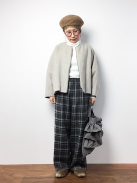 「chambre de charme（シャンブルドゥシャーム）のアイテム（ブルゾン）」を使った、ひいこさん（レディース・154cm）の冬コーディネート
