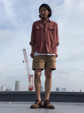 「長袖シャツ」｜あにもさん（メンズ・175cm・20代）の夏コーディネート