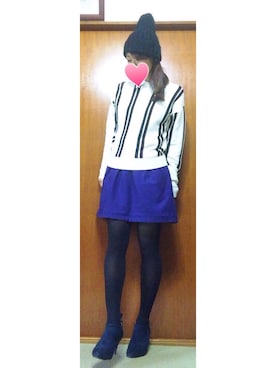 「コクーンスカート」｜「アイテム（ブーティ）」を使った、Momoさん（レディース・158cm）の春コーディネート