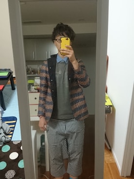 「Engineered Garments（エンジニアードガーメンツ）のアイテム（ジャケット/アウター）」を使った、どらさん（レディース・163cm）の春コーディネート