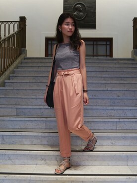 「MDS（エムディーエス）のアイテム」を使った、Qiさん（レディース・162cm）の春コーディネート