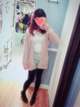 「アイテム（ピーコート、ピンク系）」を使った、Akinya_kirakira さん（レディース・155cm）の冬コーディネート