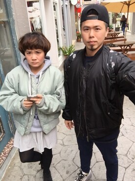 「夫妻穿搭」｜林小綠さん（レディース・155cm）の冬コーディネート