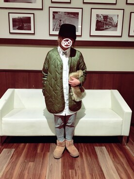 「ファークラッチ」｜「アイテム（ブルゾン）」を使った、☻オリコサン☻さん（レディース・155cm）の冬コーディネート