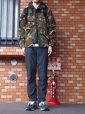 「orslow」｜「アイテム（ダウンジャケット/コート）」を使った、マズローさん（メンズ・178cm）の冬コーディネート