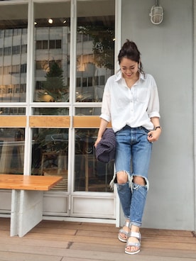 「アイテム（ワンピース/ドレス）」を使った、KAORIさん（レディース・163cm）の春コーディネート