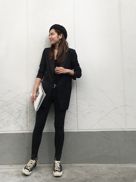 「ハイカット」｜「アイテム（ジャケット/アウター）」を使った、KAORIさん（レディース・163cm）の秋コーディネート