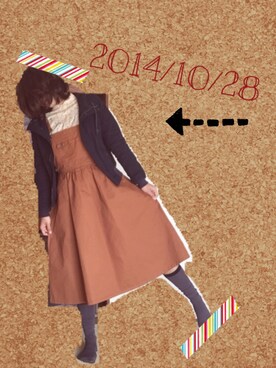 「sango（sango）のアイテム（サロペット/オーバーオール）」を使った、ずかちゃんさん（レディース・166cm）の秋コーディネート