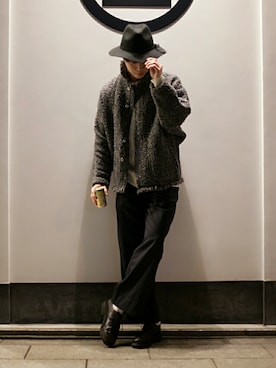 「JOURNAL STANDARD relume（ジャーナルスタンダード　レリューム）のアイテム（ハット）」を使った、t_helloさん（メンズ・170cm）の秋コーディネート