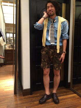 おおかわともひろさん（メンズ・169cm）の夏コーディネート