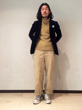 おおかわともひろさん（メンズ・169cm）の冬コーディネート