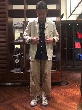 「kempel」｜おおかわともひろさん（メンズ・169cm）の夏コーディネート