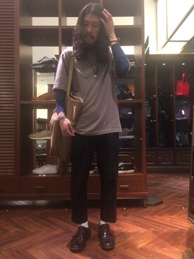 おおかわともひろさん（メンズ・169cm）の秋コーディネート