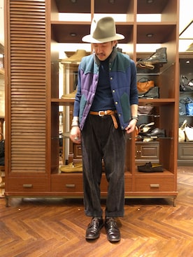 「JOHN SMEDLEY」｜おおかわともひろさん（メンズ・169cm）の冬コーディネート