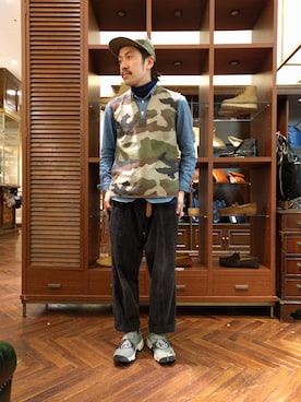 「JOHN SMEDLEY」｜おおかわともひろさん（メンズ・169cm）の冬コーディネート