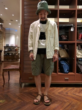 「kempel」｜おおかわともひろさん（メンズ・169cm）の夏コーディネート