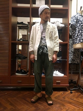 「kempel」｜おおかわともひろさん（メンズ・169cm）の夏コーディネート