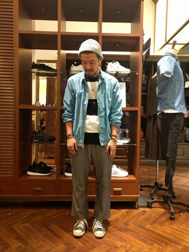 おおかわともひろさん（メンズ・169cm）の夏コーディネート