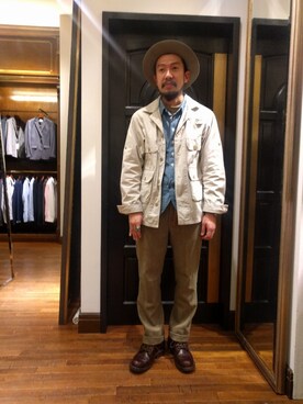 おおかわともひろさん（メンズ・169cm）の秋コーディネート