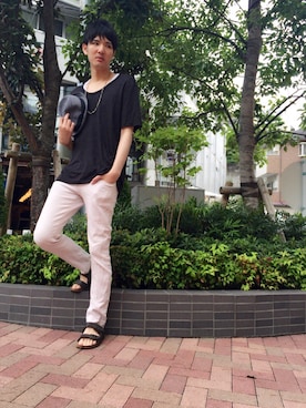 「グレーハット」｜Hikaruさん（メンズ・185cm）の夏コーディネート