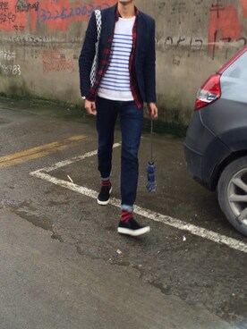 岸柳林生さんのコーディネート