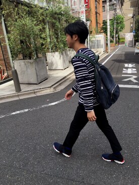 「umit benan（ウミットベナン）のアイテム（バッグ）」を使った、Ryohei Imotoさん（メンズ・173cm）の春コーディネート