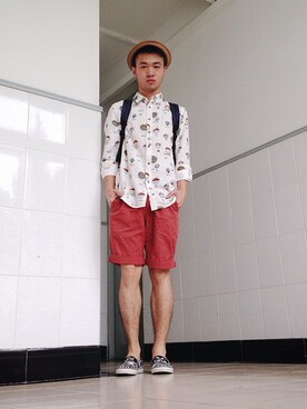 詹孟Xさん（メンズ・170cm）の夏コーディネート