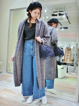 「SLOBE IENA（スローブイエナ）のアイテム（ハンチング/ベレー帽）」を使った、Kooさん（メンズ・164cm）の冬コーディネート