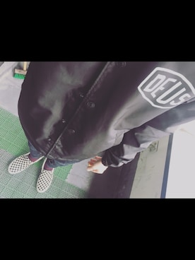 「DEUS EX MACHINA（デウスエクスマキナ）のアイテム（ナイロンジャケット）」を使った、msさん（メンズ・173cm）の冬コーディネート