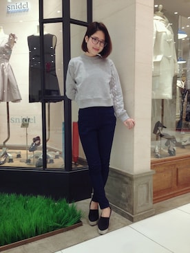 「snidel」｜anna kuwayamaさん（レディース・156cm）の冬コーディネート