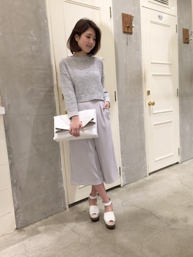 「SNIDEL（スナイデル）のアイテム（パンプス）」を使った、anna kuwayamaさん（レディース・156cm）の春コーディネート